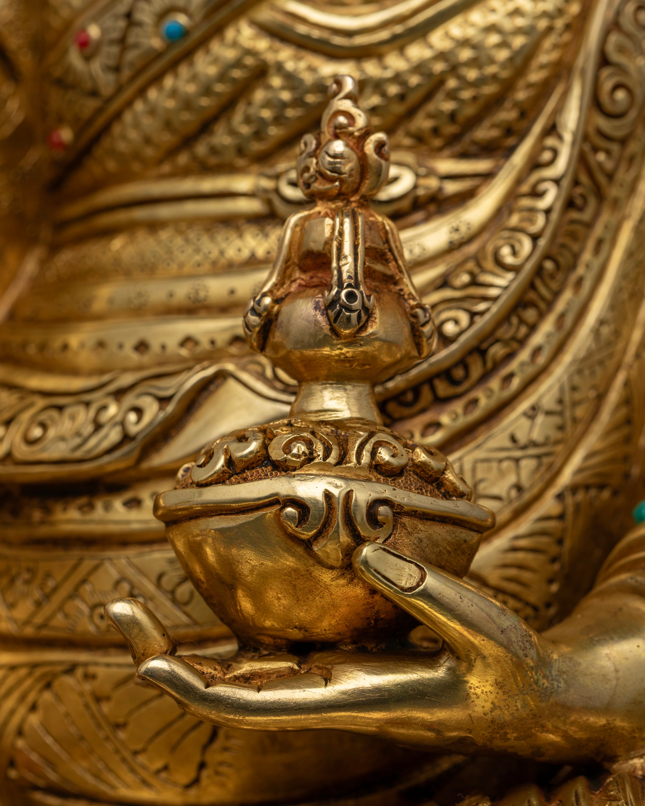 Buddhist Guru Rinpoche Statue | Tibetan Art