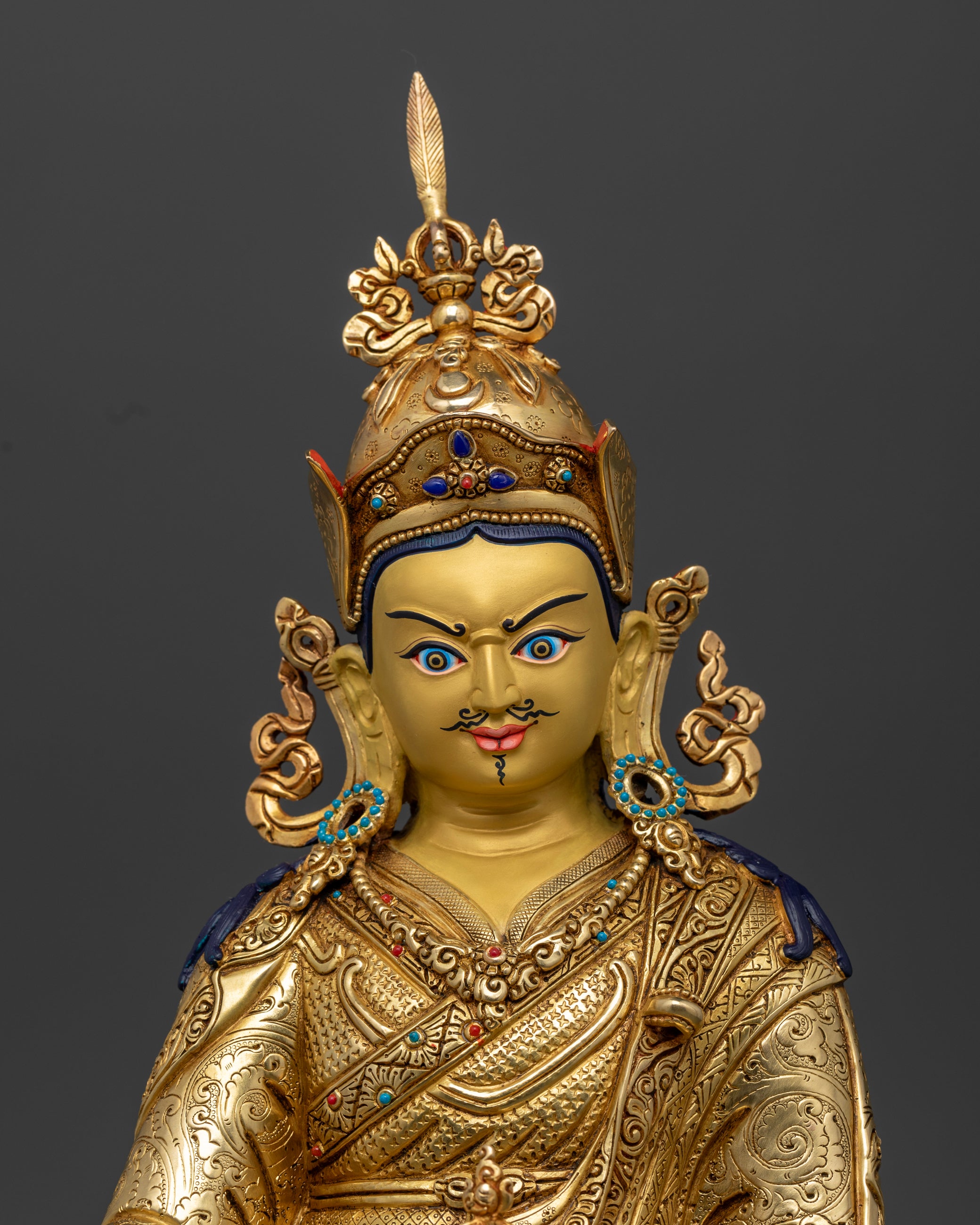 Buddhist Guru Rinpoche Statue | Tibetan Art