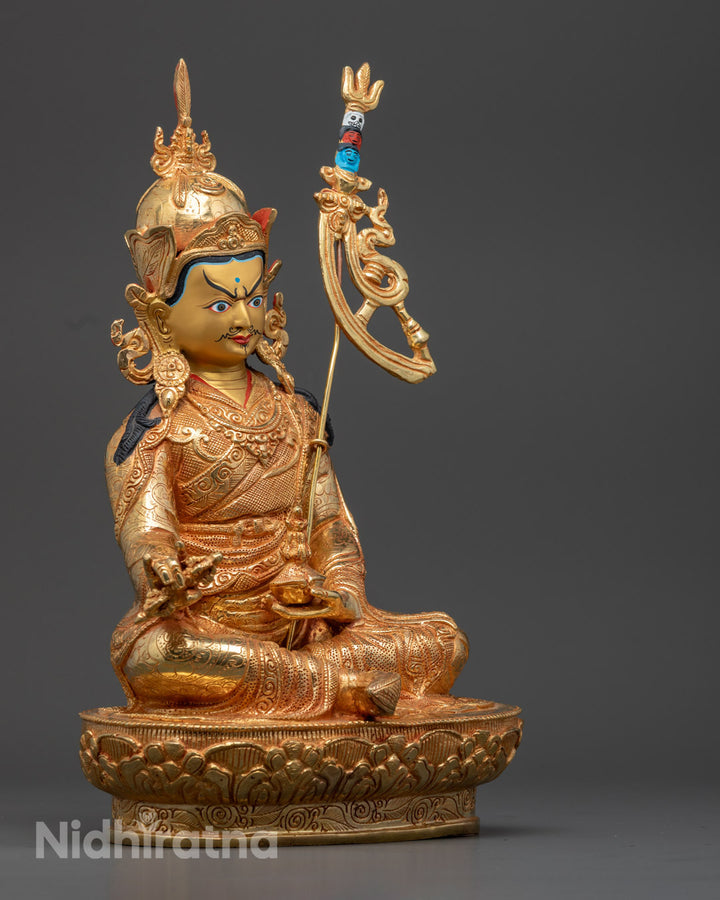 Handcrafted Guru Rinpoche Statue | Tibetan Buddhist Art