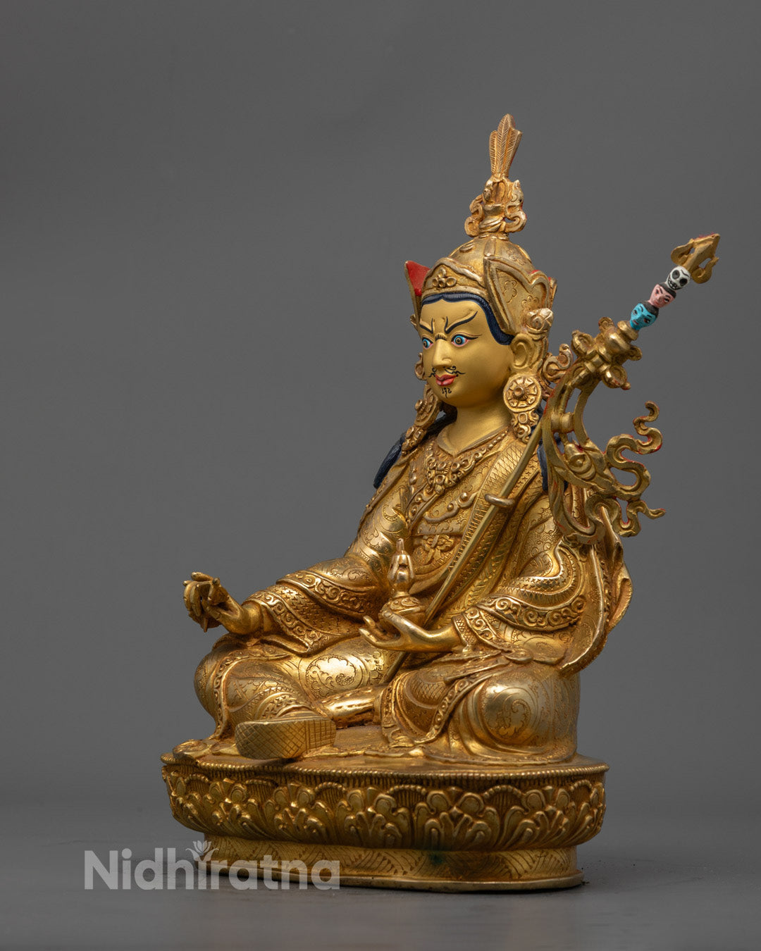 Guru Rinpoche Statue | Traditional Himalayan Hand-Carved