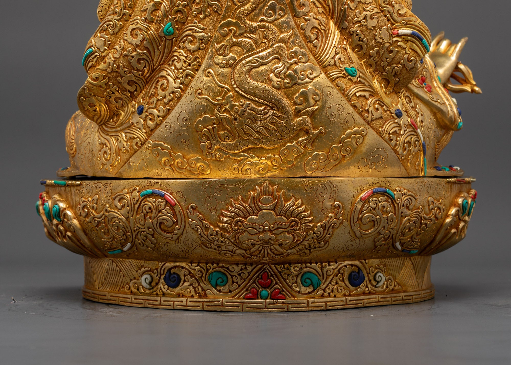 Premium Guru Rinpoche Statue | Traditionally Hand-carved Tibetan Idol