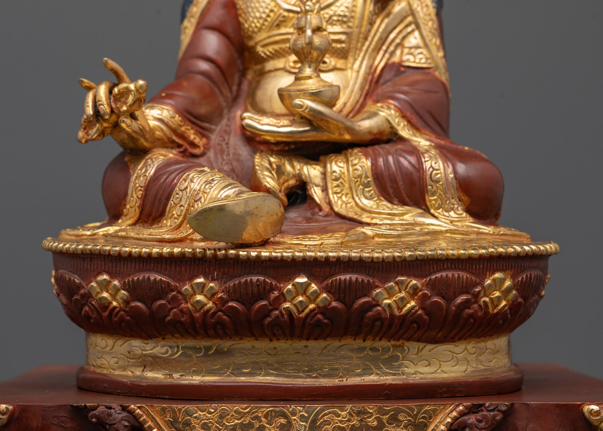 Handmade Guru Rinpoche Statue | The Second Buddha for Home Altar