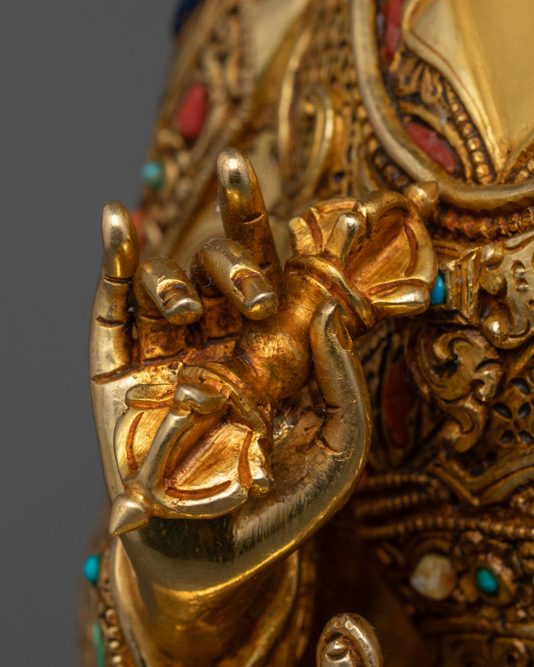 Guru Tsokye Dorje Statue | 24k Gold-Gilded Buddhist