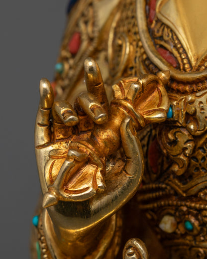 Guru Tsokye Dorje Statue | 24k Gold-Gilded Buddhist