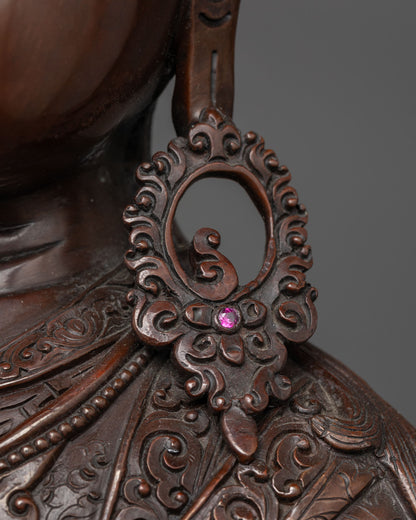 Oxidized Guru Rinpoche Statue | Illuminate Your Path to Enlightenment