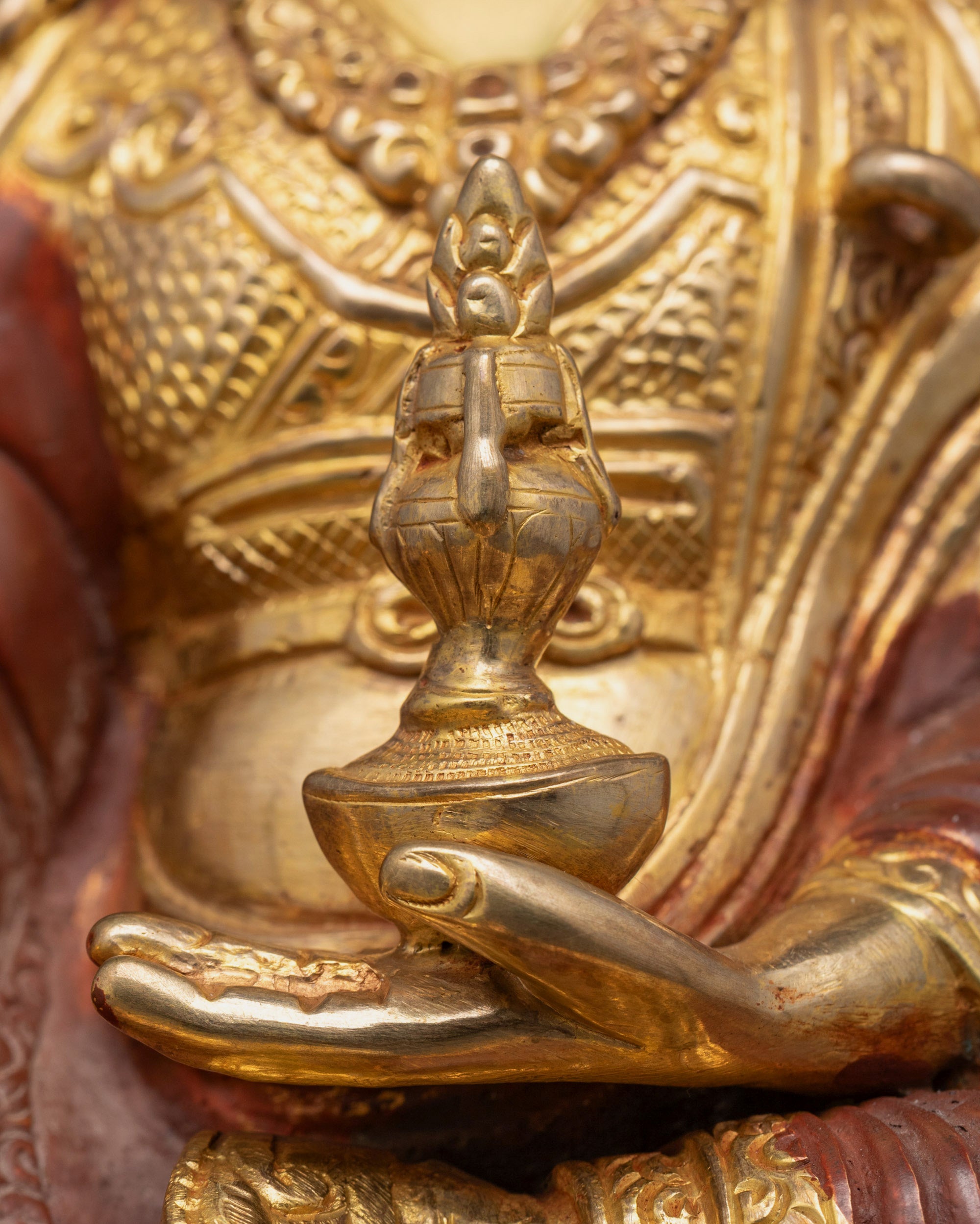 Handmade Guru Rinpoche Statue | The Second Buddha for Home Altar