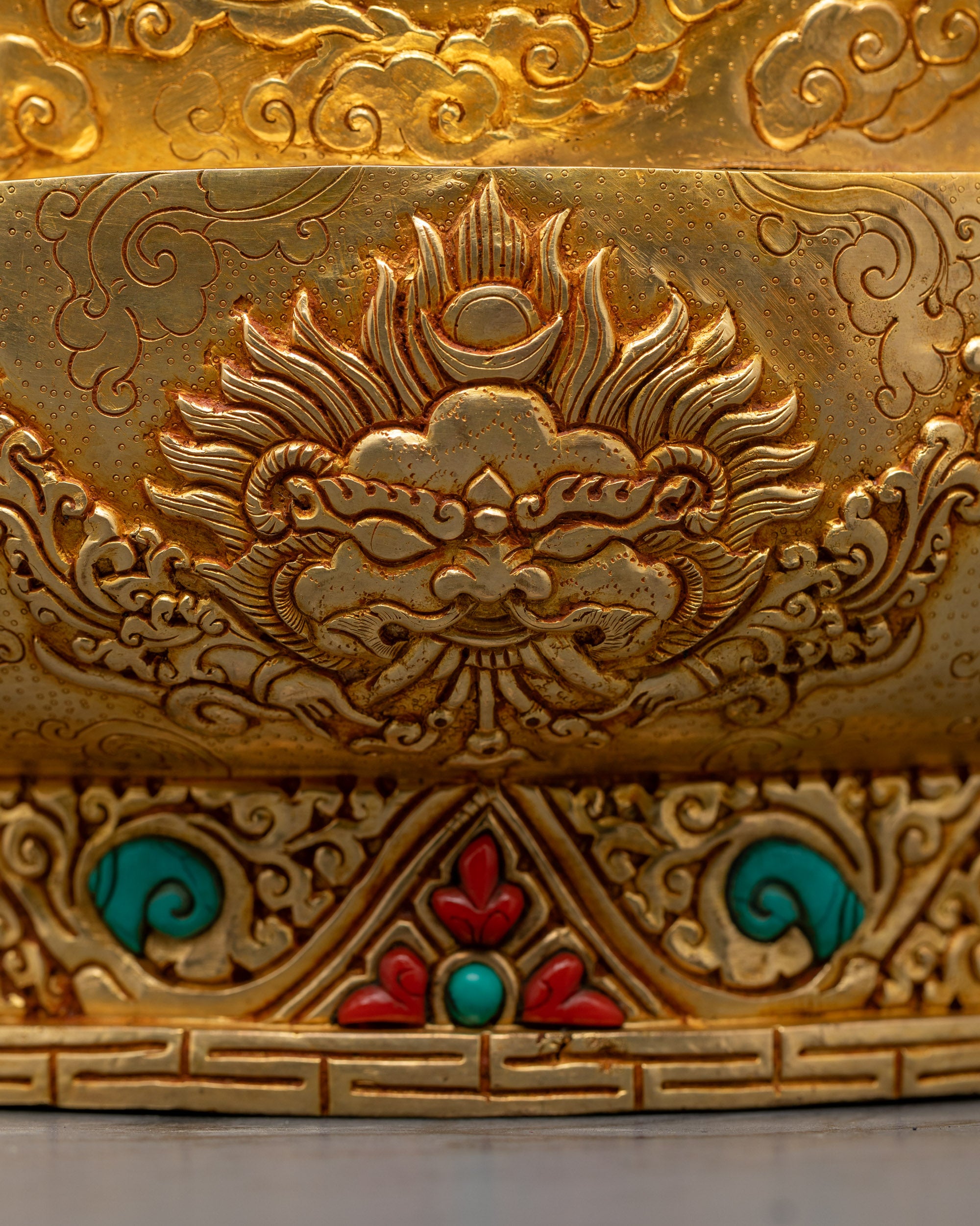 Premium Guru Rinpoche Statue | Traditionally Hand-carved Tibetan Idol