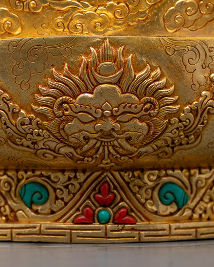 Premium Guru Rinpoche Statue | Traditionally Hand-carved Tibetan Idol