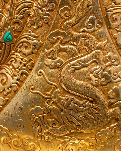 Premium Guru Rinpoche Statue | Traditionally Hand-carved Tibetan Idol