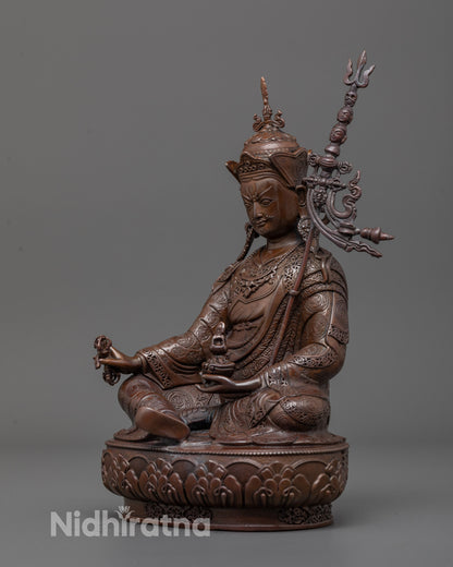 Buy Machine-Made Guru Rinpoche Oxidized Copper Statue