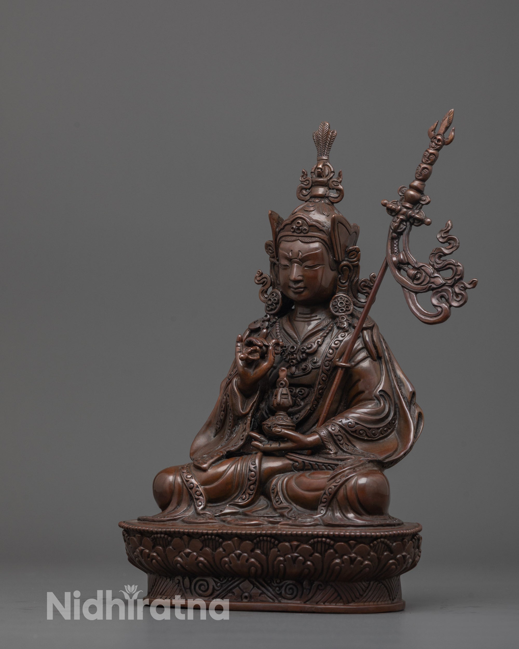 Oxidized Tsokye Dorje Statue | Vajra Guru Statue for Spiritual Healing