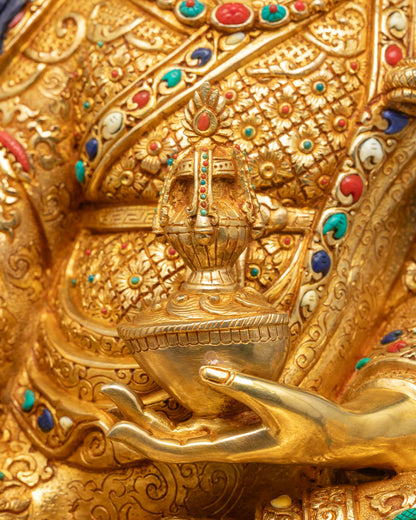 Premium Guru Rinpoche Statue | Traditionally Hand-carved Tibetan Idol