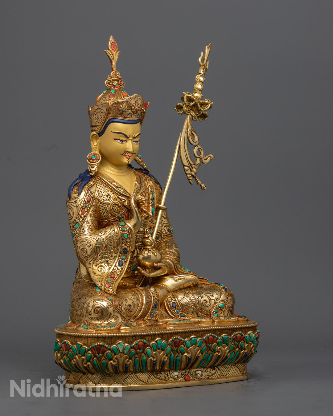 Guru Tsokye Dorje Statue | 24k Gold-Gilded Buddhist
