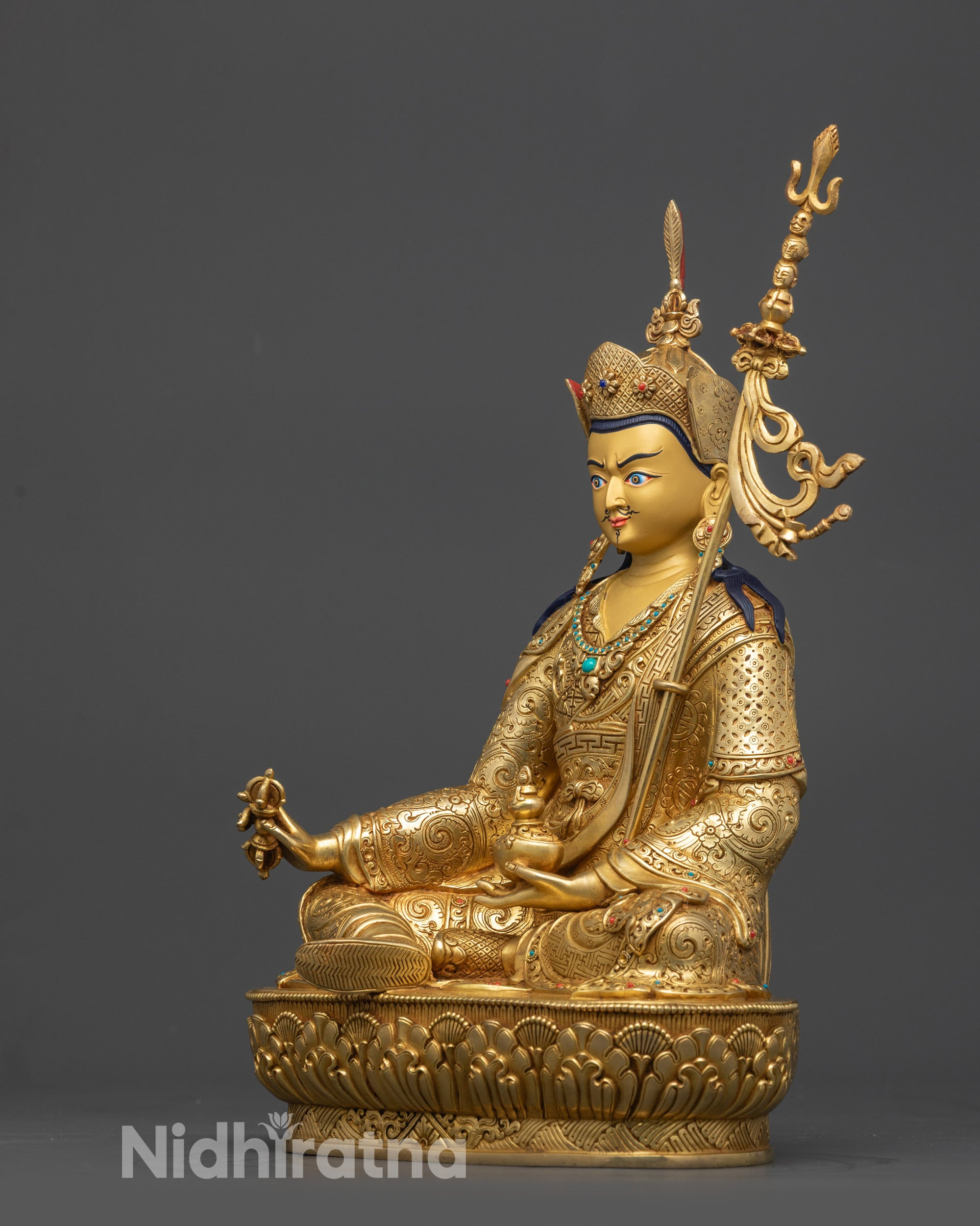 Guru Rinpoche Statue from Nepal | Exquisite Himalayan Buddhist Art