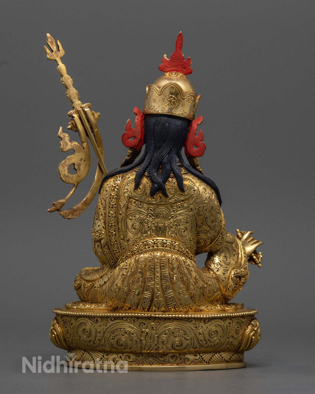 24k Gold Gilded Guru Rinpoche Statue