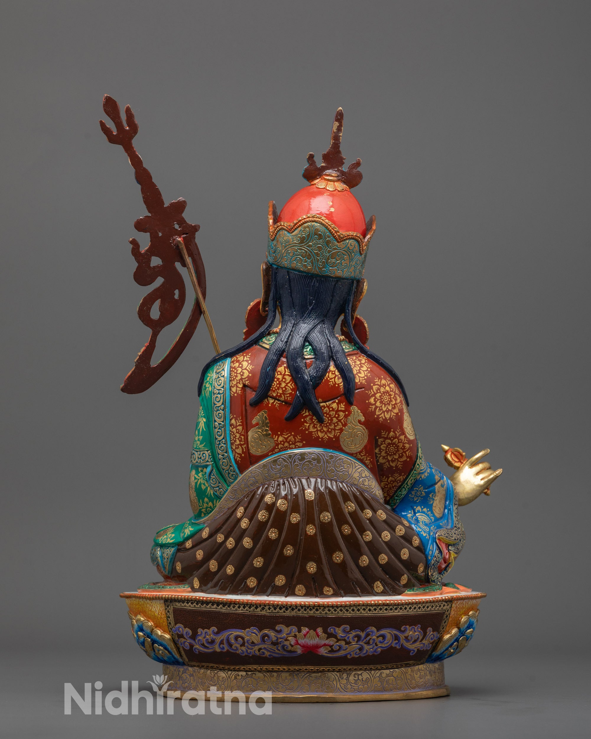 Nepalese Guru Rinpoche Statue | Spiritual Tibetan Buddhist Sculpture
