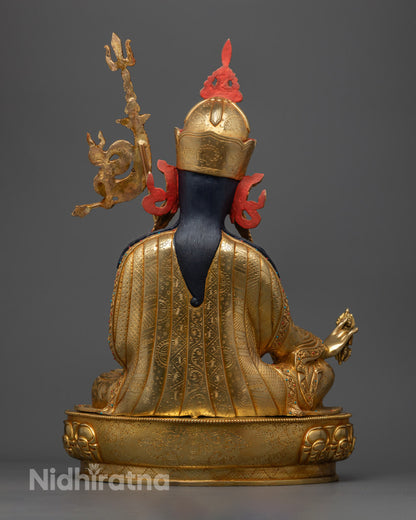 Authentic Guru Rinpoche Statue | Handcrafted Tibetan Buddhist Art