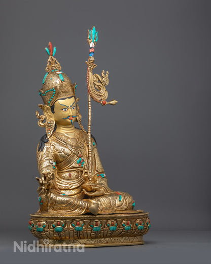 Handcrafted Guru Rinpoche Sculpture | The Lion of the Shakya clan