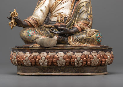 Oxidized Padmasambhava Statue | Master Carved Padmasambhava