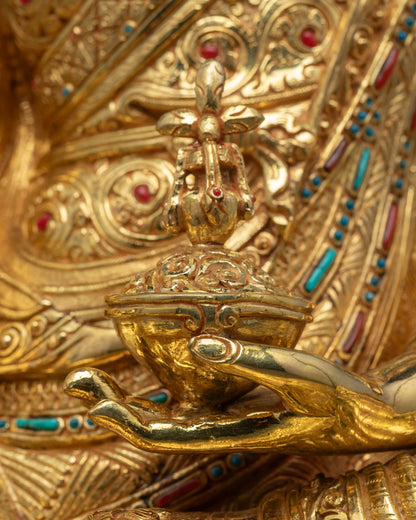 Guru Rinpoche Statue | Traditional Buddhist Master Sculpture