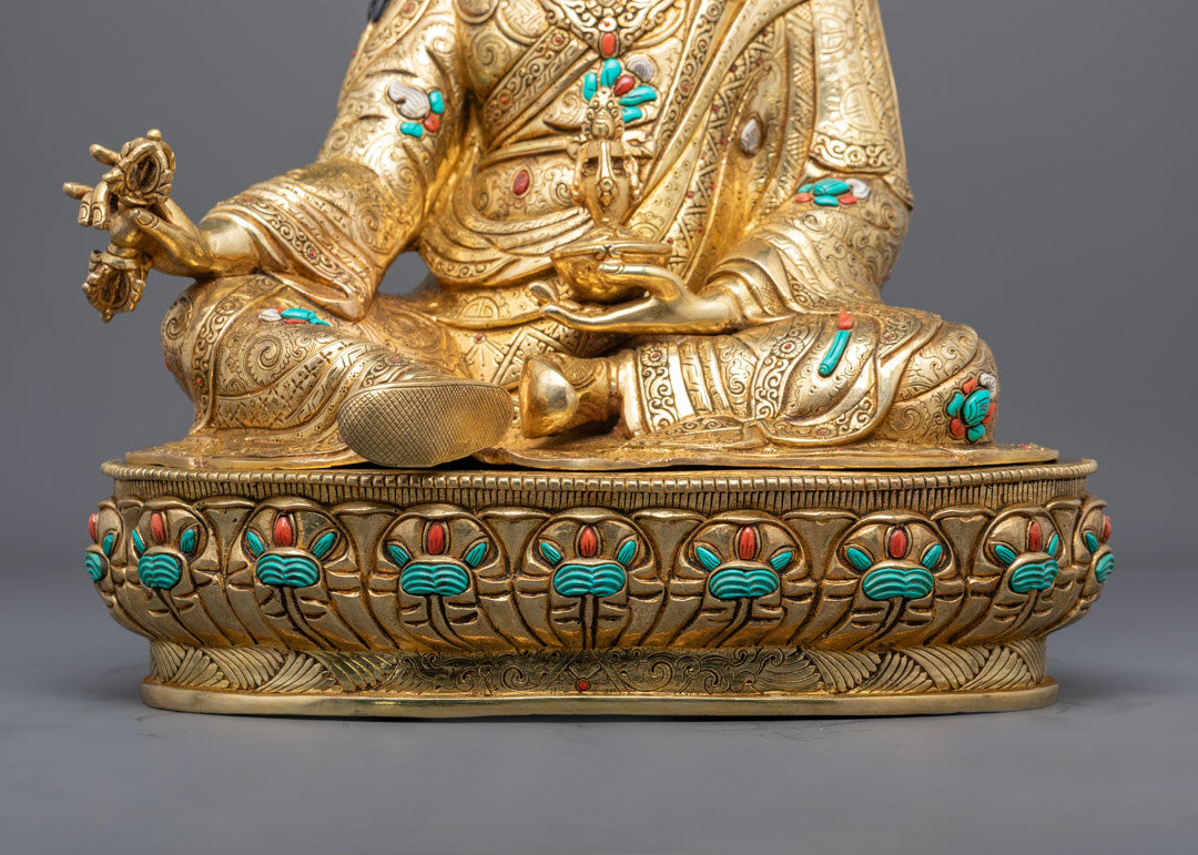 Handcrafted Guru Rinpoche Sculpture | The Lion of the Shakya clan