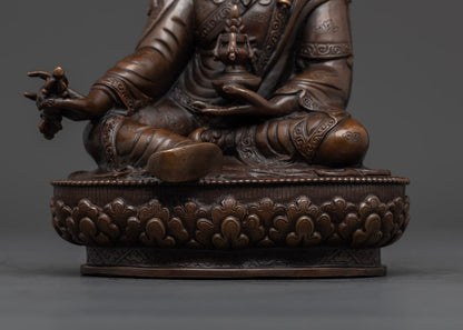 Oxidized Guru Rinpoche statue | Tibetan Sacred Art