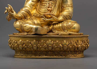 Guru Rinpoche Statue | Premium 24k Fire-Gilded Sculpture