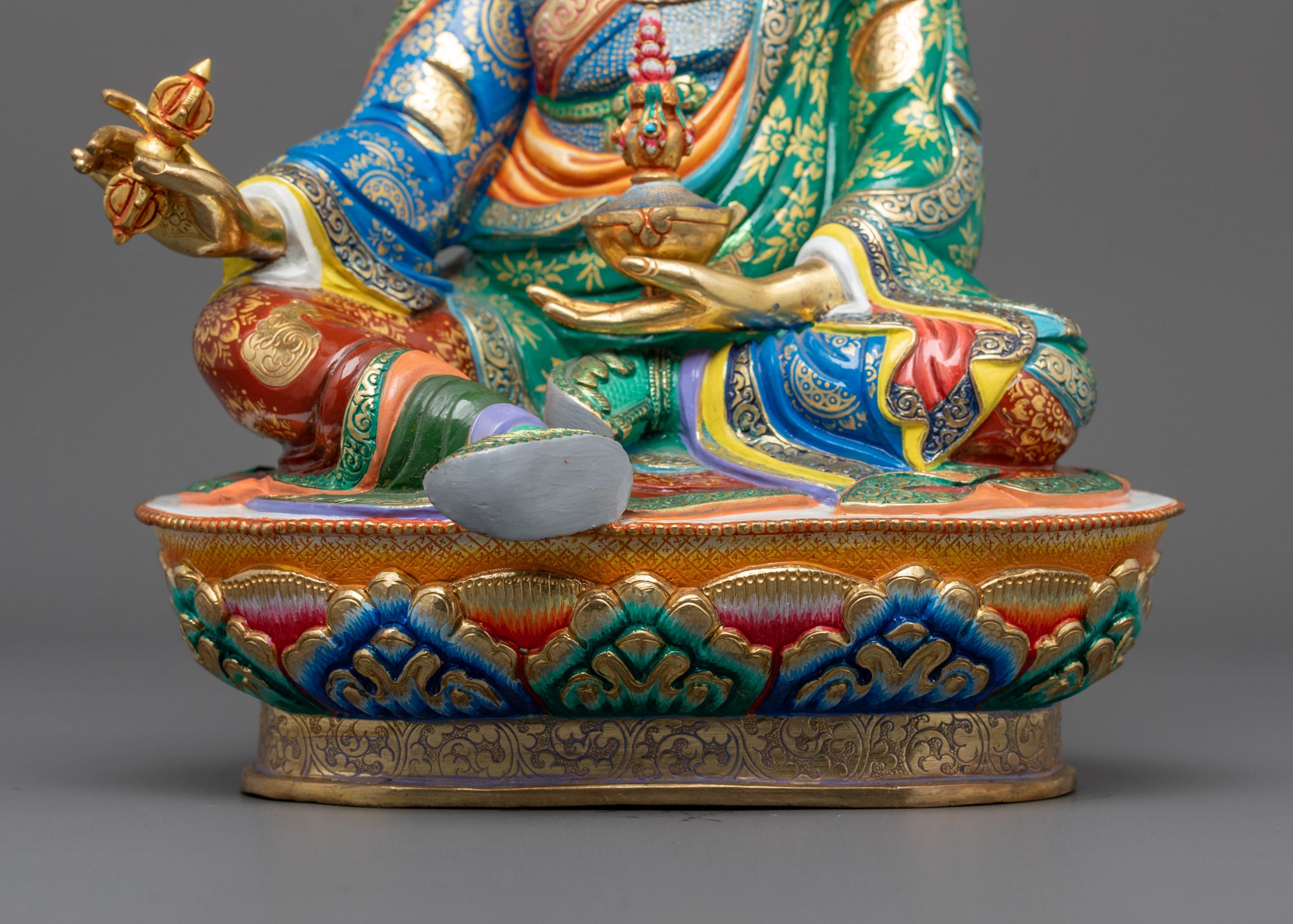Nepalese Guru Rinpoche Statue | Spiritual Tibetan Buddhist Sculpture
