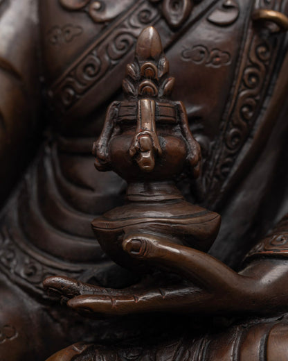 Oxidized Guru Rinpoche statue | Tibetan Sacred Art