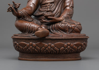 Oxidized Guru Rinpoche Statue | Himalayan Padmasambhava Sculpture