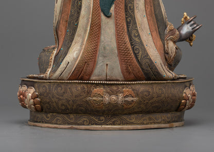 Oxidized Padmasambhava Statue | Master Carved Padmasambhava