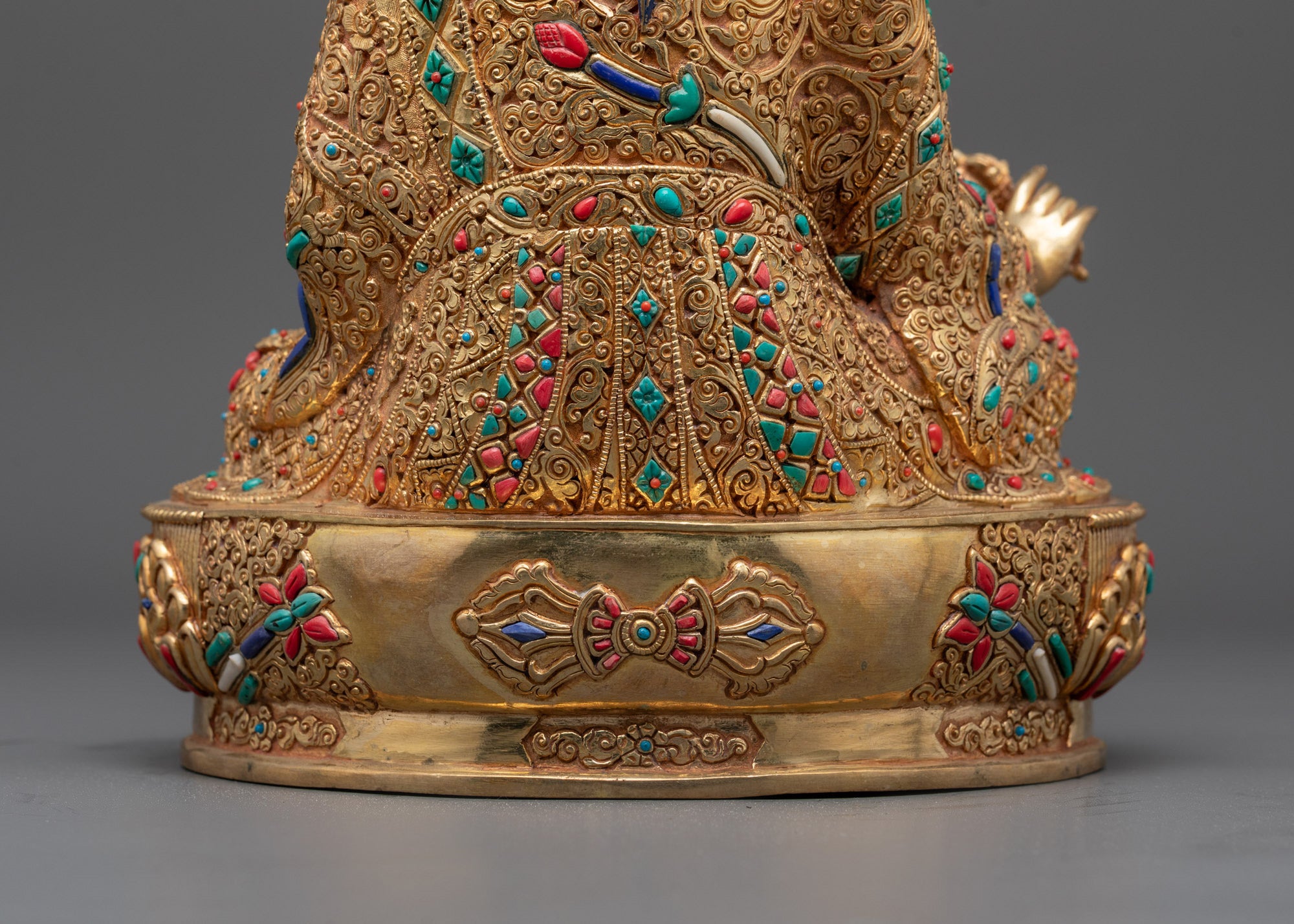 Tantric Guru Rinpoche Statue | Hand-Carved Buddhist Master Sculpture