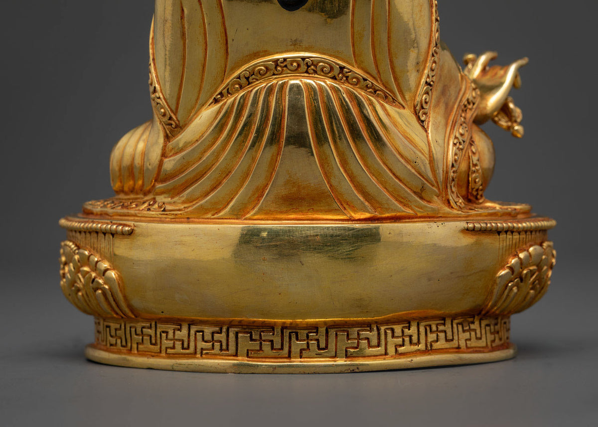 Gold-Gilded Guru Rinpoche Statue | Embodiment of Enlightenment