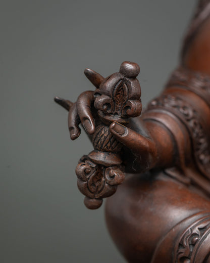 Lotus-Born Guru Rinpoche Statue | Oxidized Copper Art from Nepal