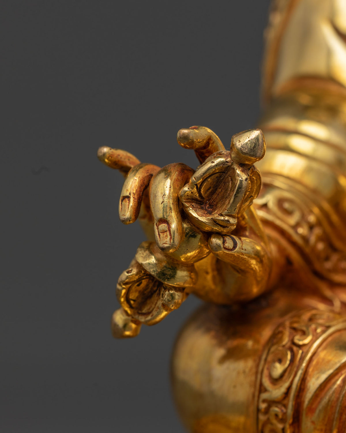 Gold-Gilded Guru Rinpoche Statue | Embodiment of Enlightenment