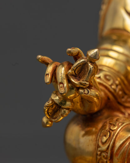 Gold-Gilded Guru Rinpoche Statue | Embodiment of Enlightenment
