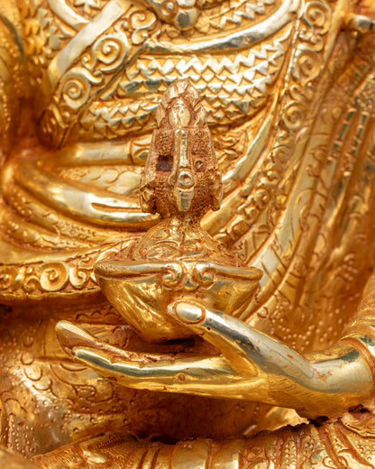 Sacred Tantrik Buddhism Padmasambhava Sculpture | Spiritual Zen Artwork