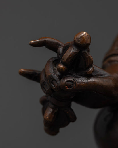 Oxidized Guru Rinpoche statue | Tibetan Sacred Art