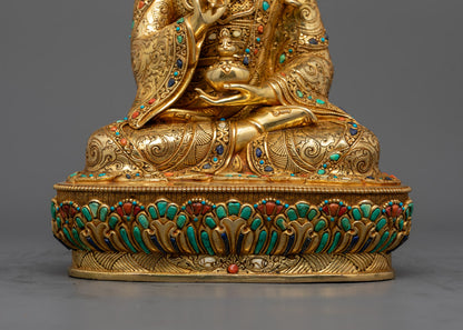 Guru Tsokye Dorje Statue | 24k Gold-Gilded Buddhist