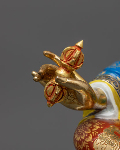 Nepalese Guru Rinpoche Statue | Spiritual Tibetan Buddhist Sculpture