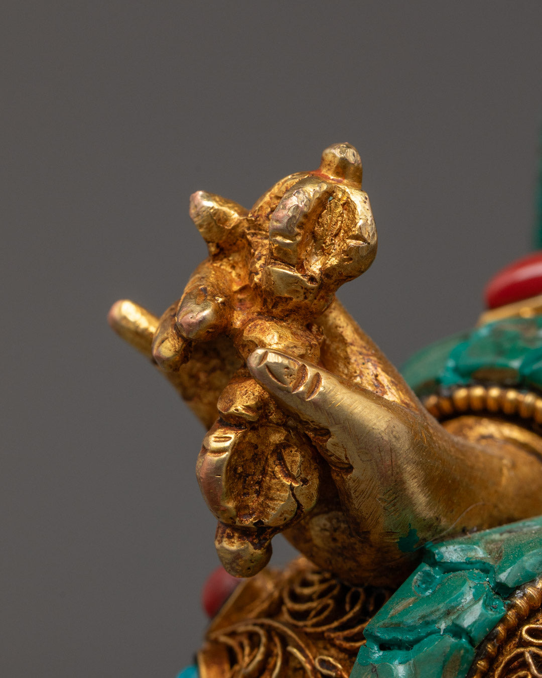 Guru Rinpoche Statue in 24k Fire-Gilded Copper
