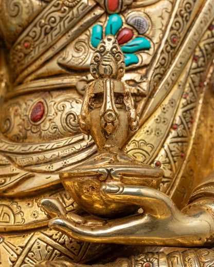 Handcrafted Guru Rinpoche Sculpture | The Lion of the Shakya clan