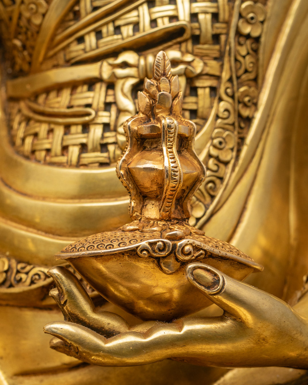 Guru Rinpoche Statue | Premium 24k Fire-Gilded Sculpture