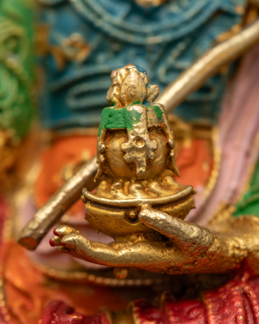 Sacred Guru Padmasambhava Rinpoche Statue | Machine Made Artwork