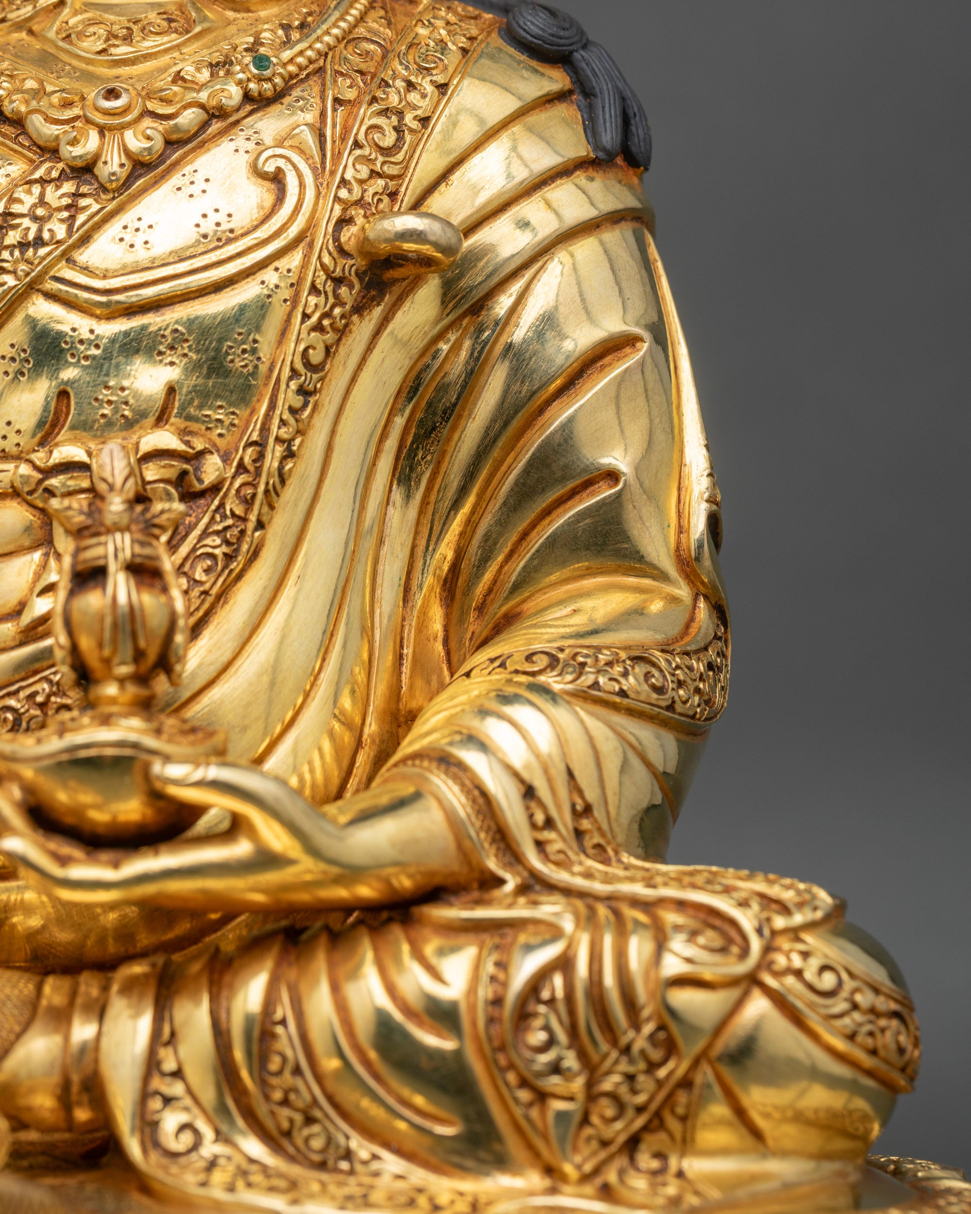 Traditional Guru Rinpoche Statue | Tibetan Buddhist Home Decor