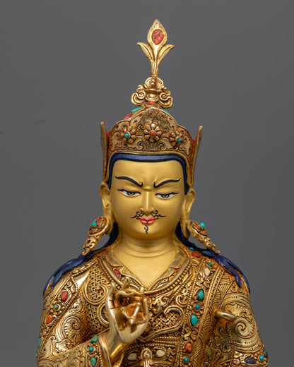 Guru Tsokye Dorje Statue | 24k Gold-Gilded Buddhist