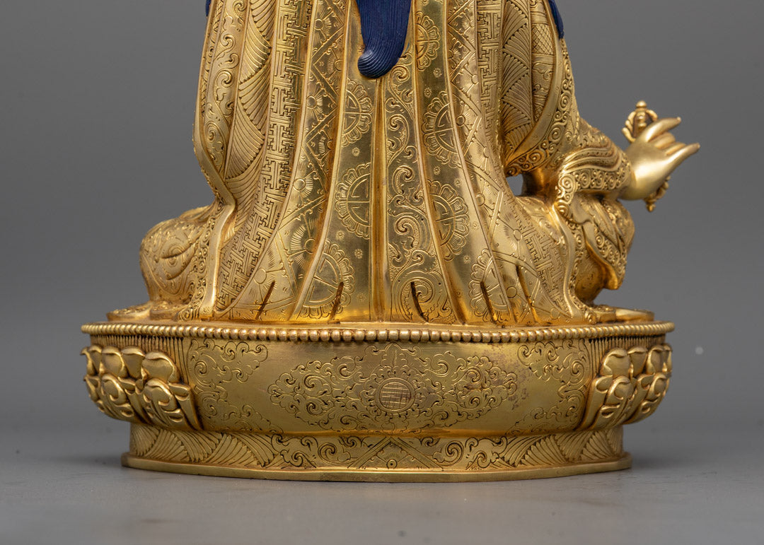 Guru Rinpoche Statue | Tibetan Premium piece in Gold