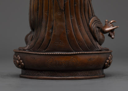 Oxidized Guru Rinpoche statue | Tibetan Sacred Art