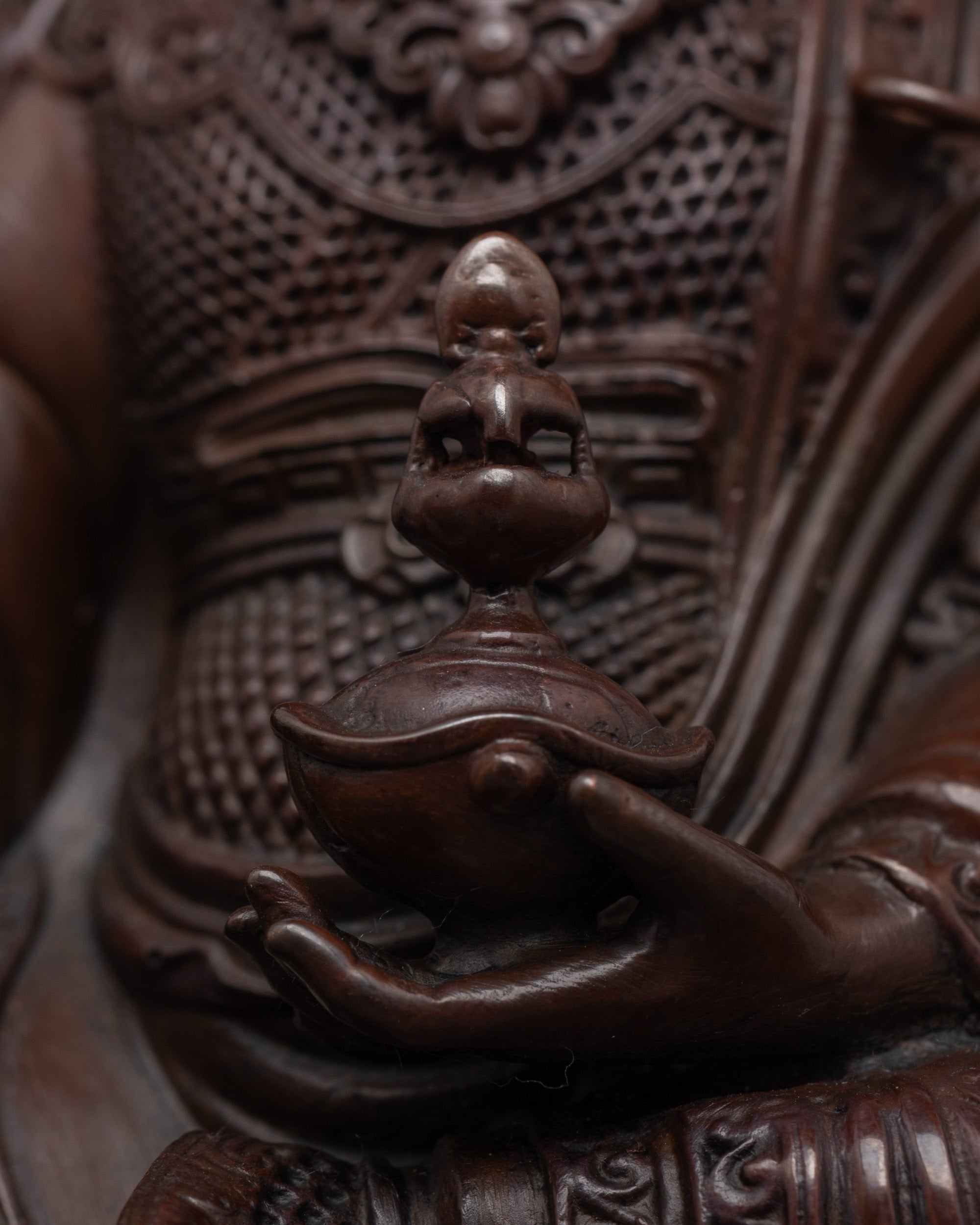Machinemade Oxidized Padmasambhava Statue | Powerful Tibetan Guru Idol