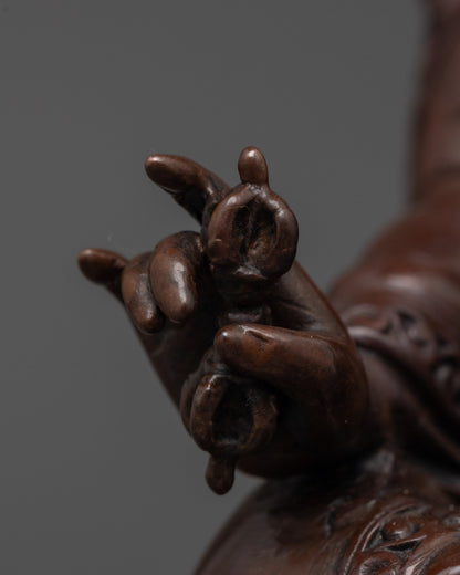 Machinemade Oxidized Padmasambhava Statue | Powerful Tibetan Guru Idol